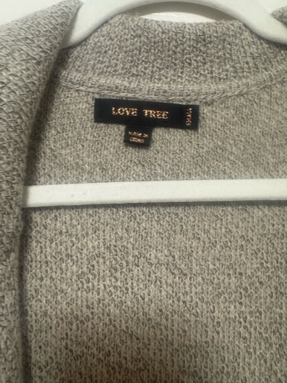 Love Tree Textured Knit Sleeveless Vest in Heather Taupe - Picture 5 of 11
